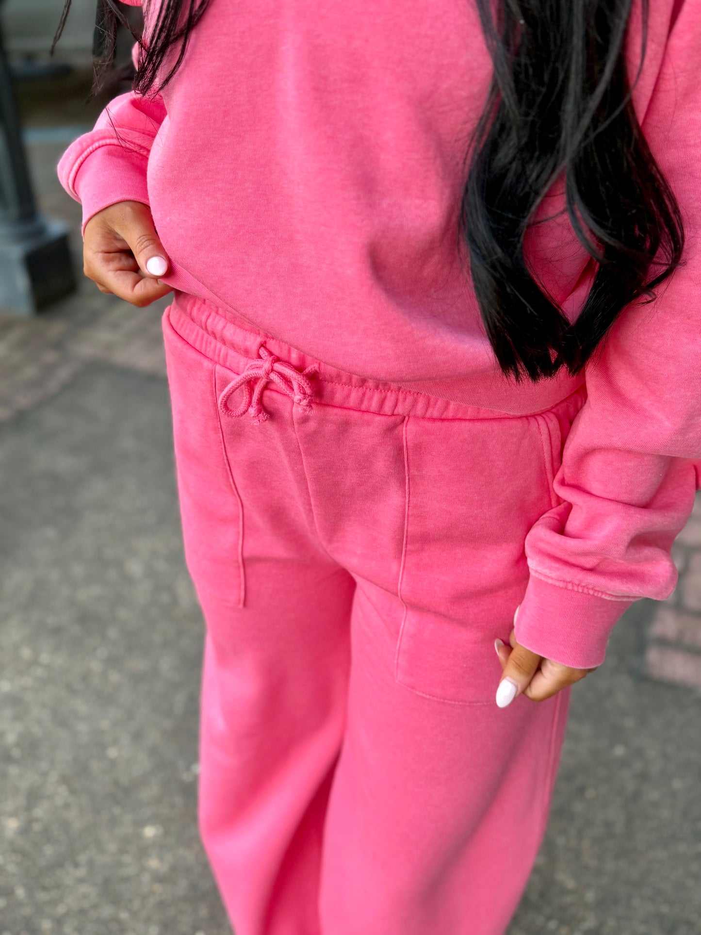 Tyler Drawstring Sweatpants- Pink