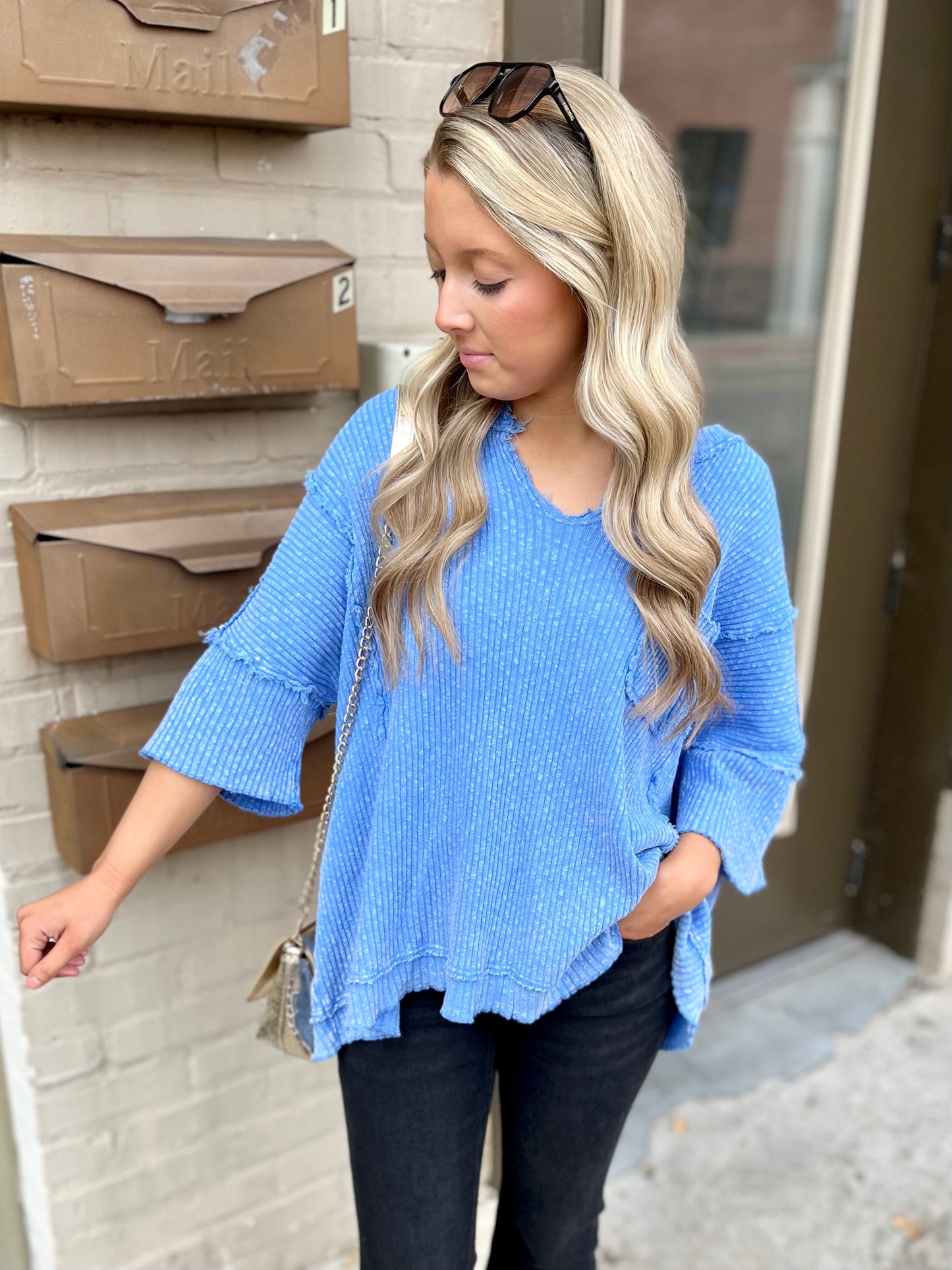 Jensyn Top- Peri Blue