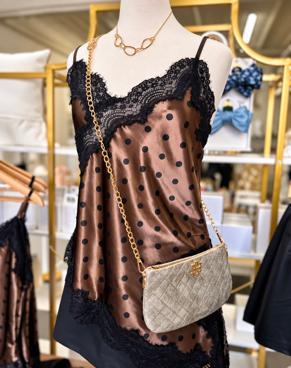 Livi Quilted Crossbody Champagne Pop