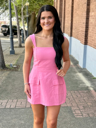 First Impression Romper- Pink