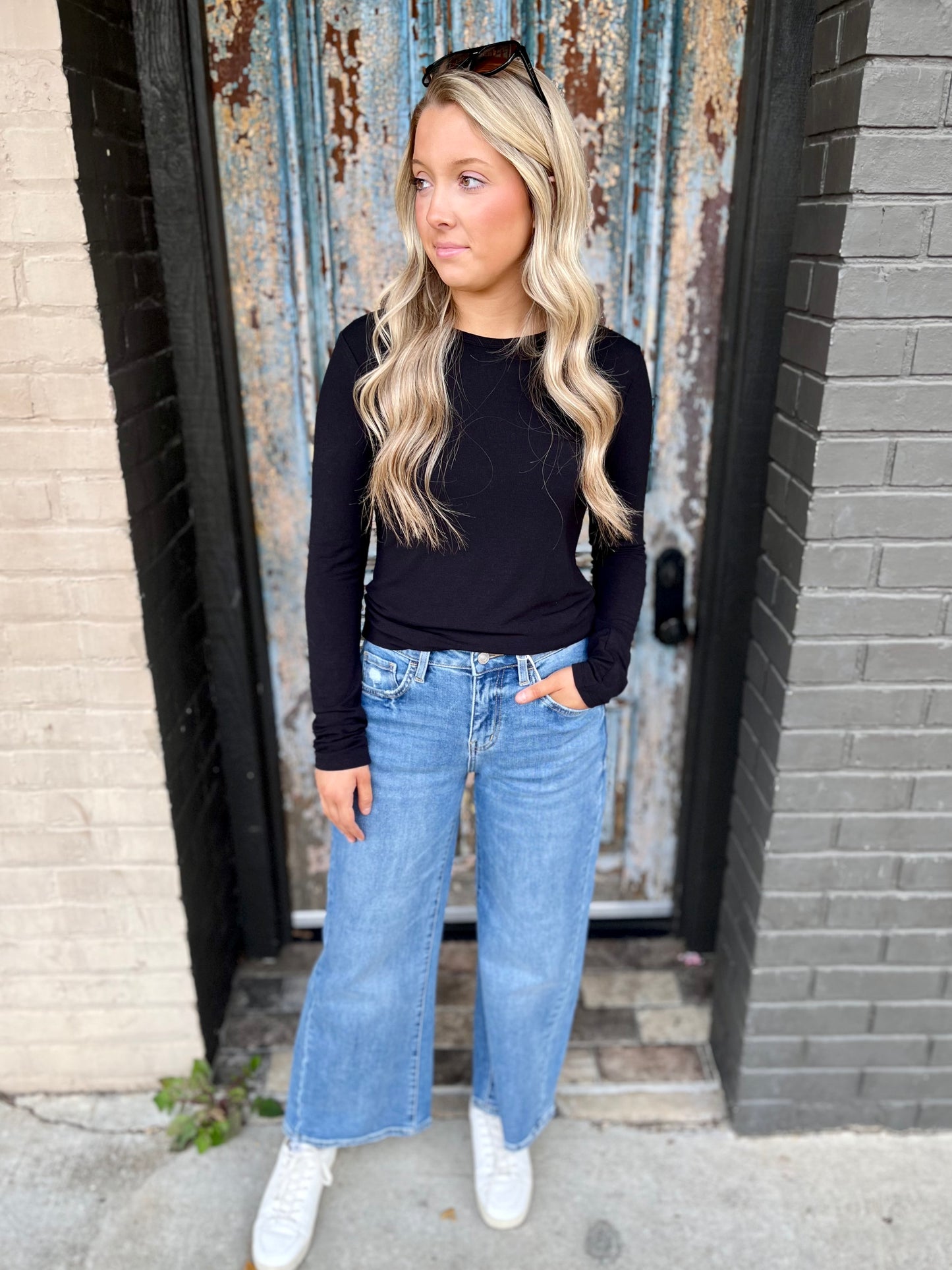 Vervet High Rise Baggy Wide Leg Denim