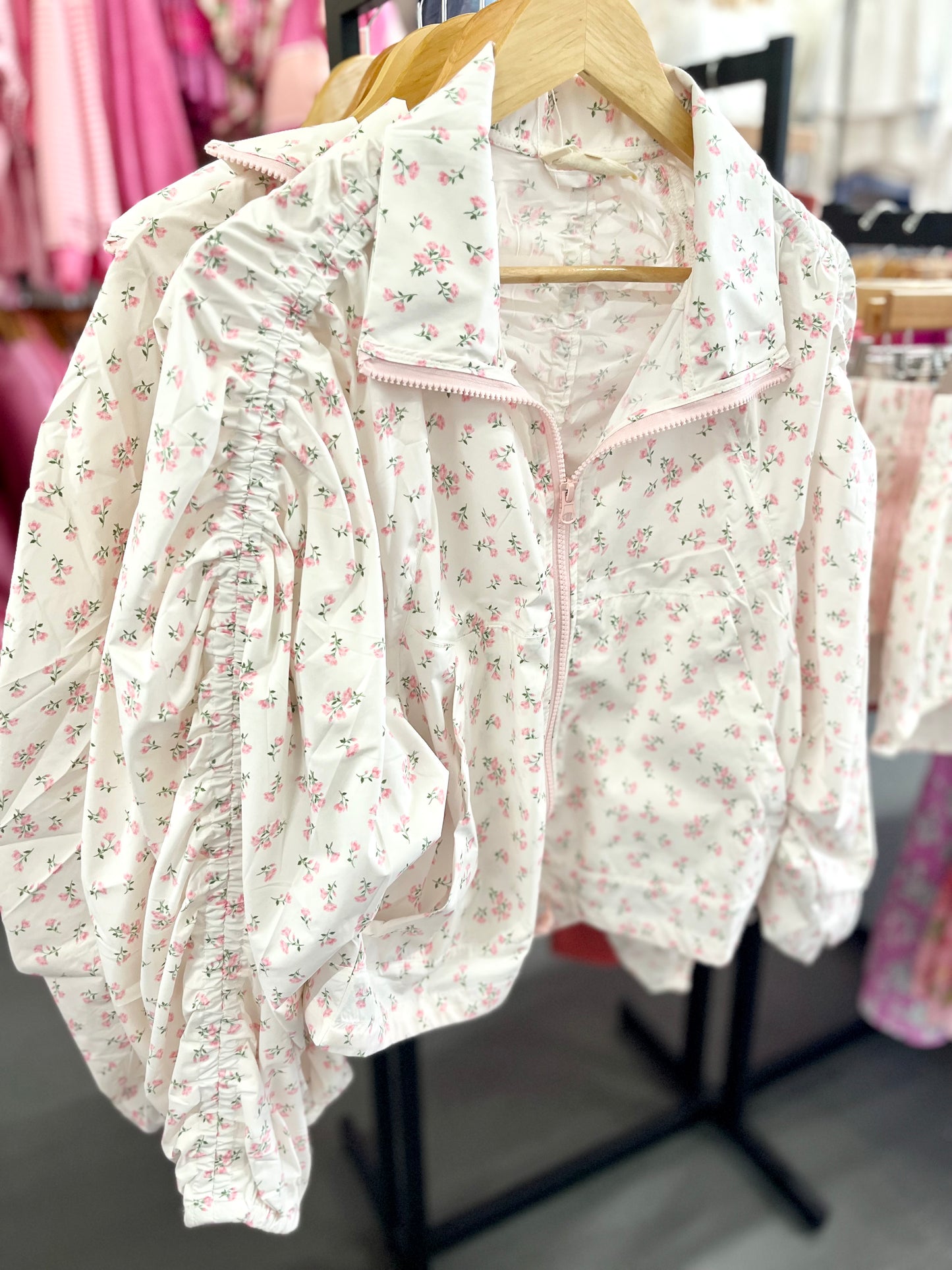 Floral Windbreaker Jacket