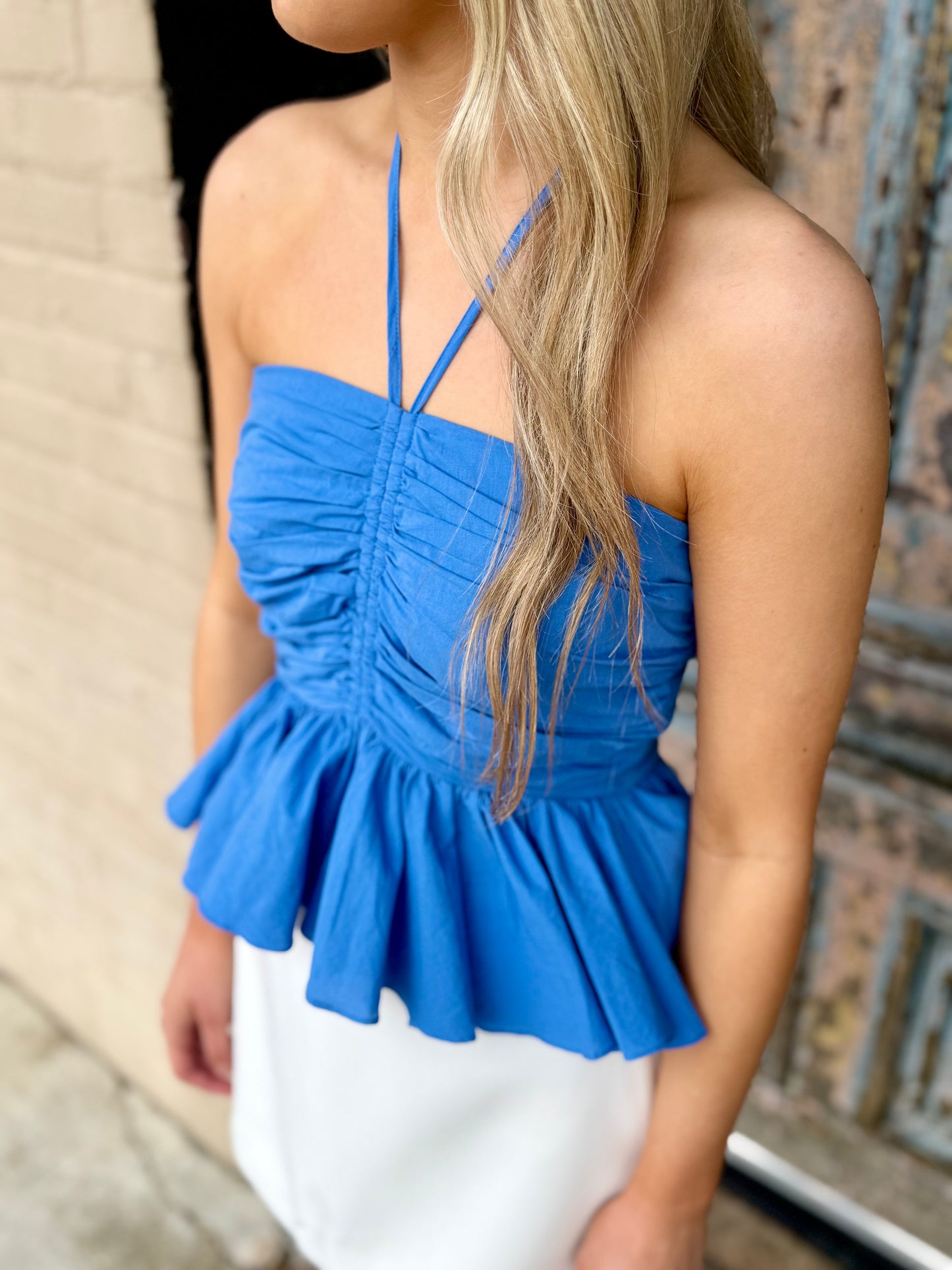 Halter Top- Blue