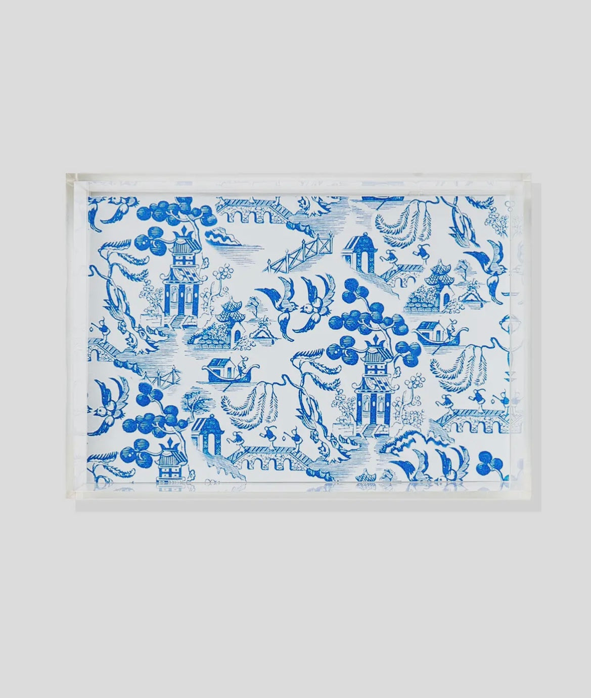 Chinoiserie Print Small Acrylic Tray