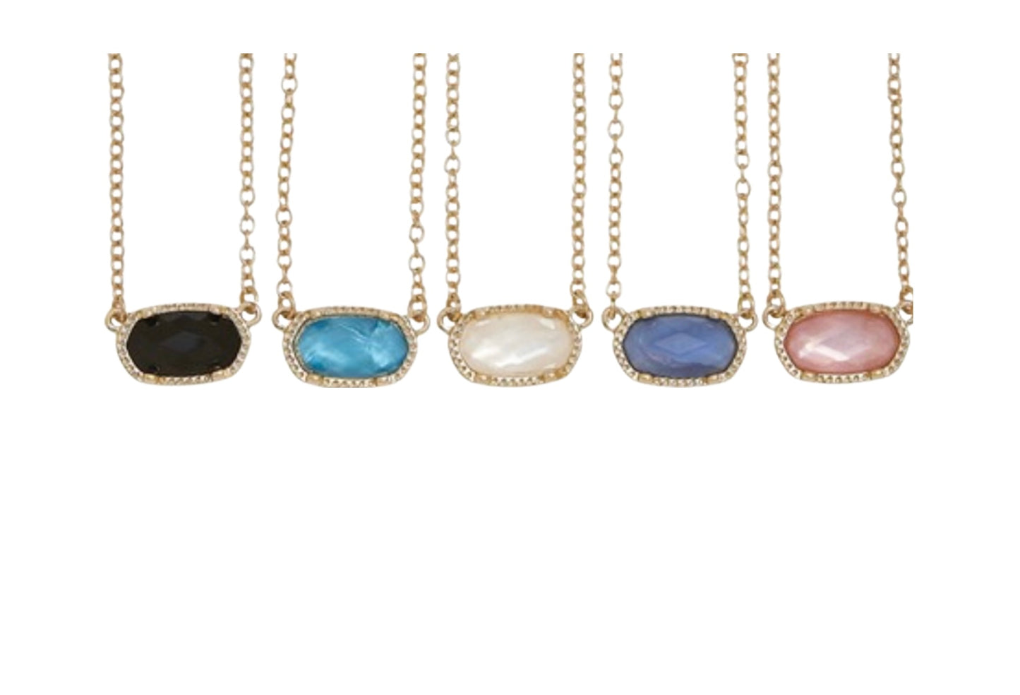 Inspired Oval Pendant Necklace