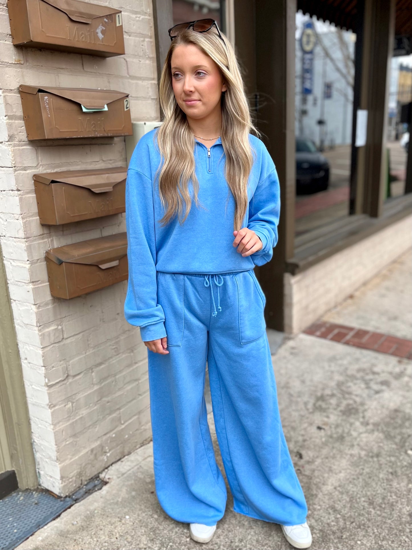 Drawstring Pants- Cobalt