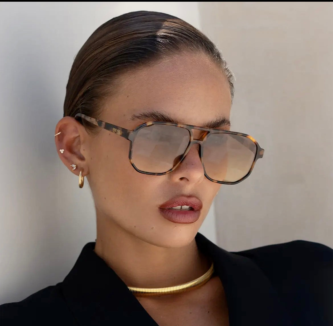 Billie Aviator Sunglasses- Tortoise/Brown