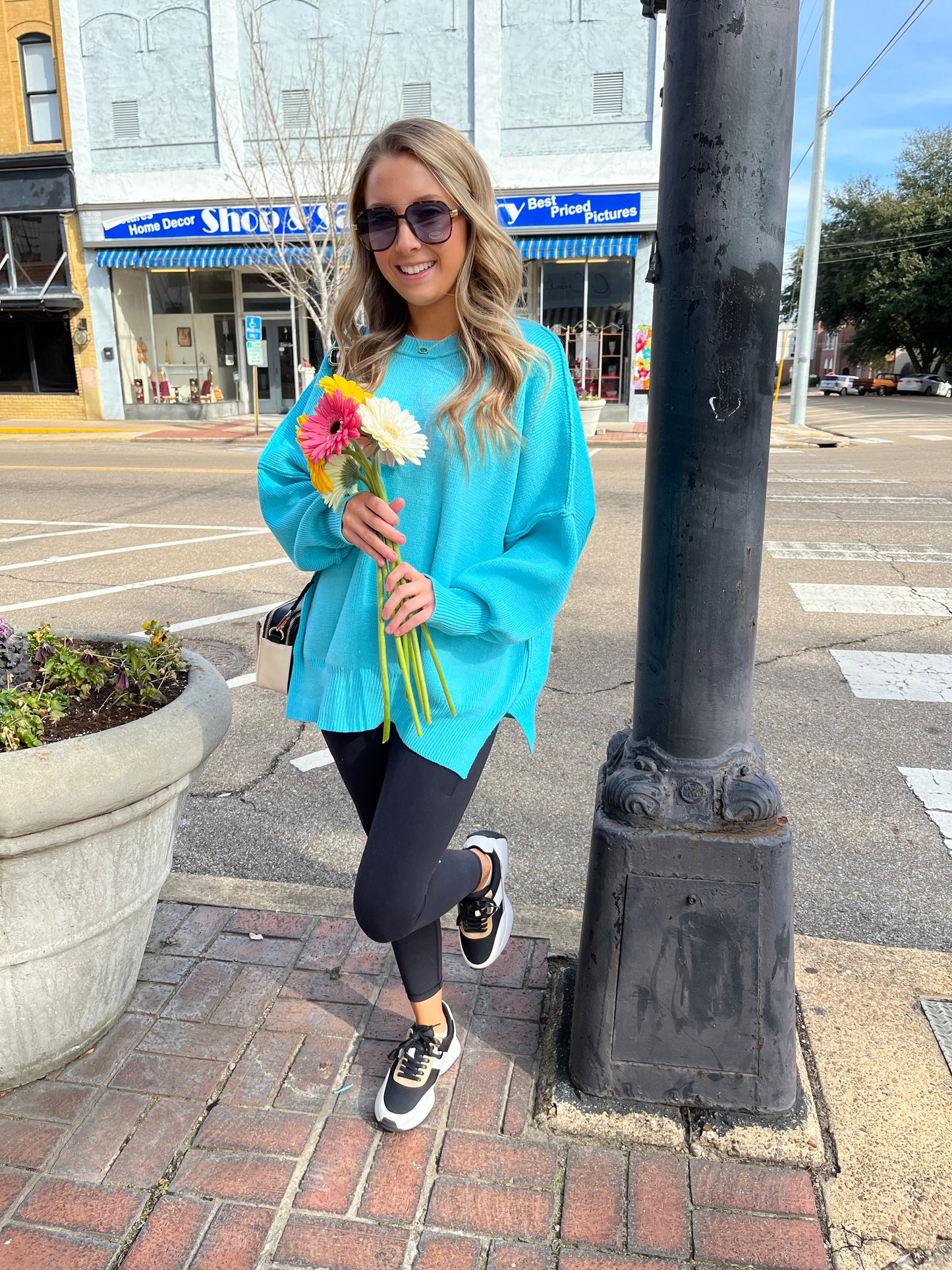 Piper Pullover- Aqua