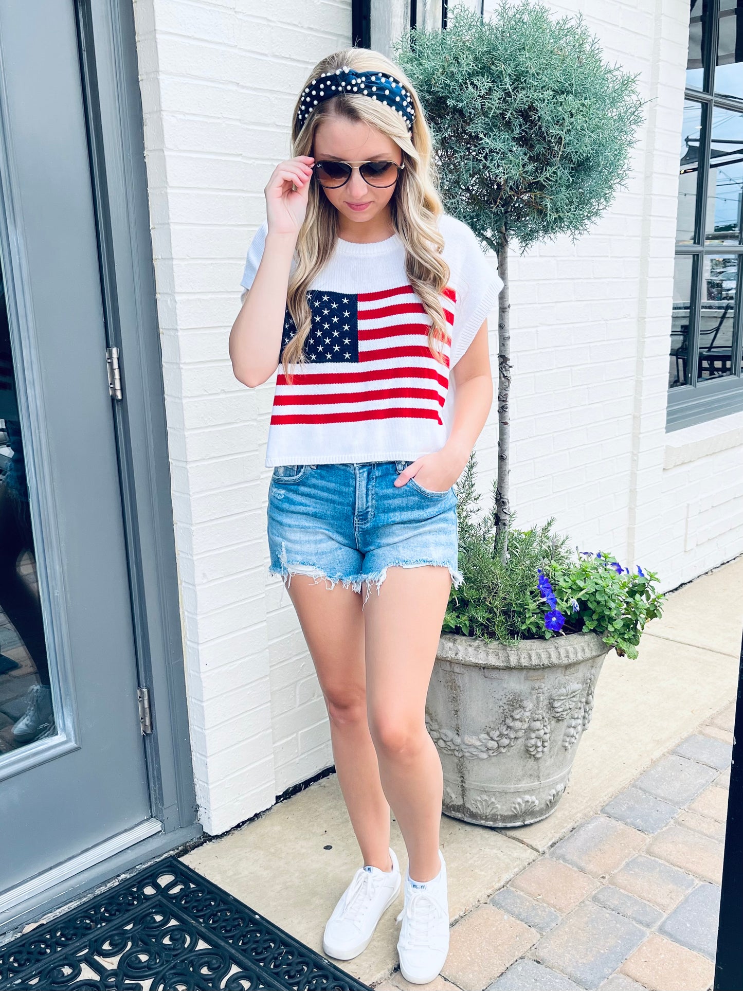 Flag Knit Top
