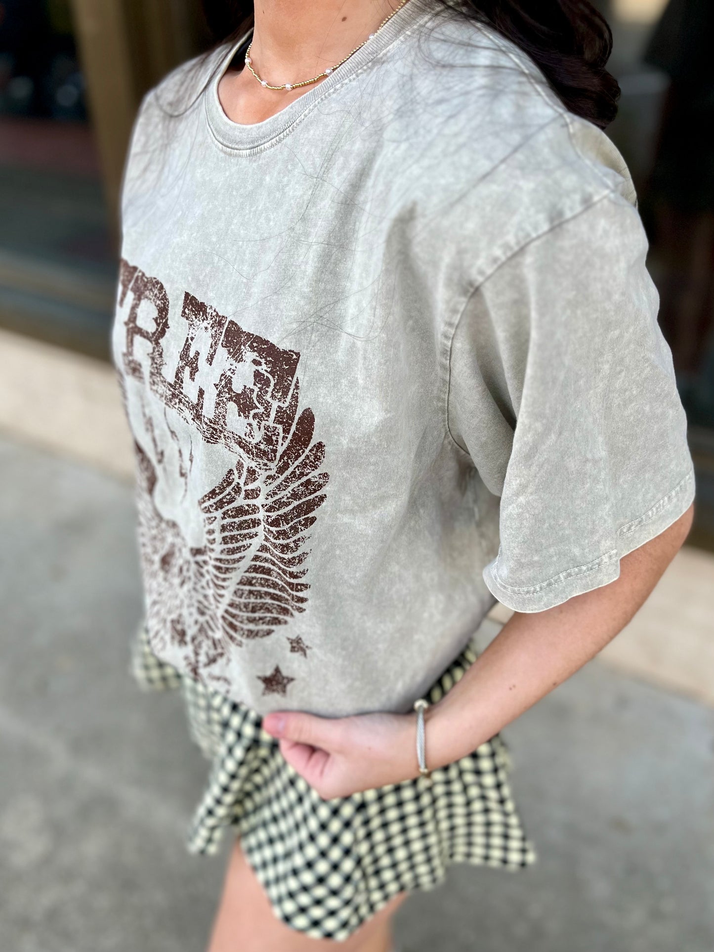 Gingham Shorts- Black