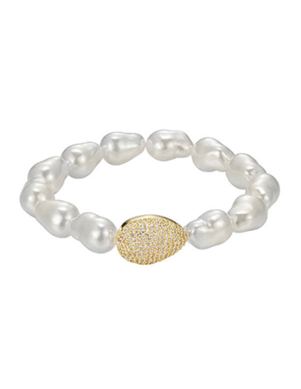 Teardrop + Baroque Pearl Bracelet