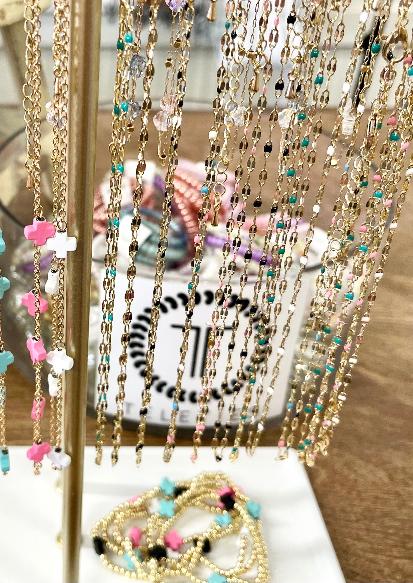 Inspired Gold Chain and Stone Necklace