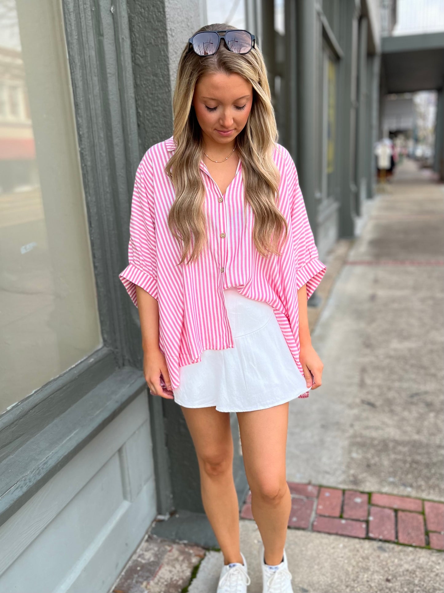 Denim Skort- White