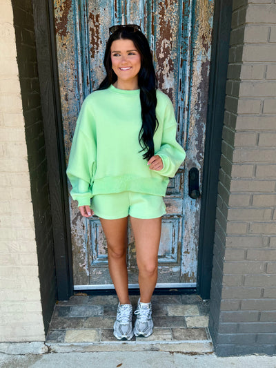 Crewneck Pullover- Lime Green