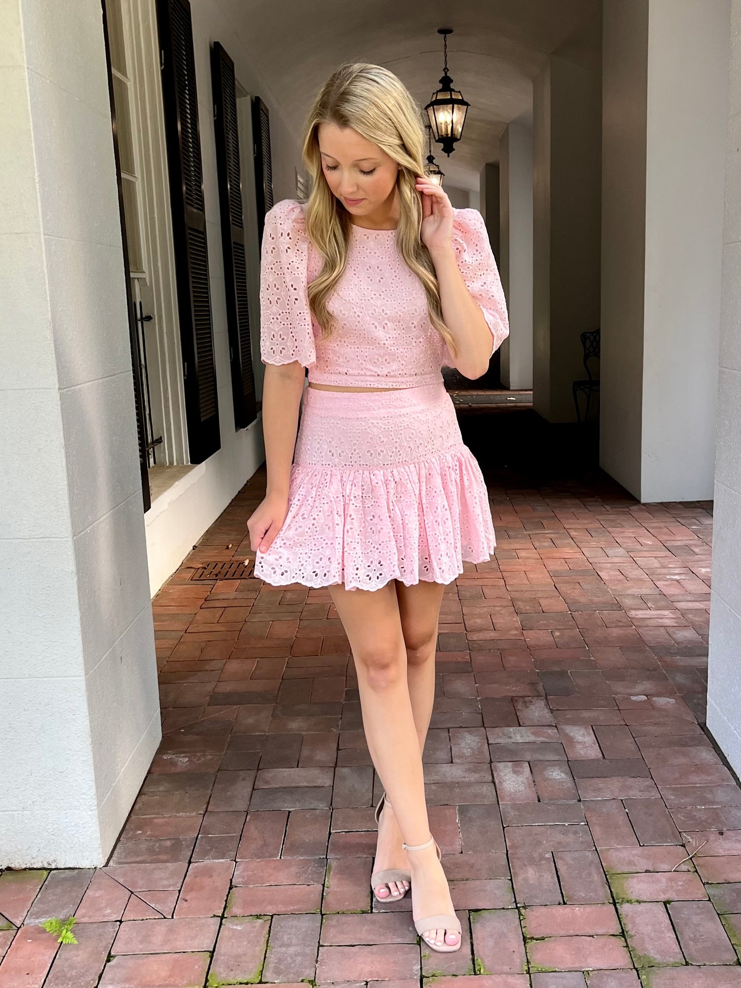 Avery Eyelet Skirt