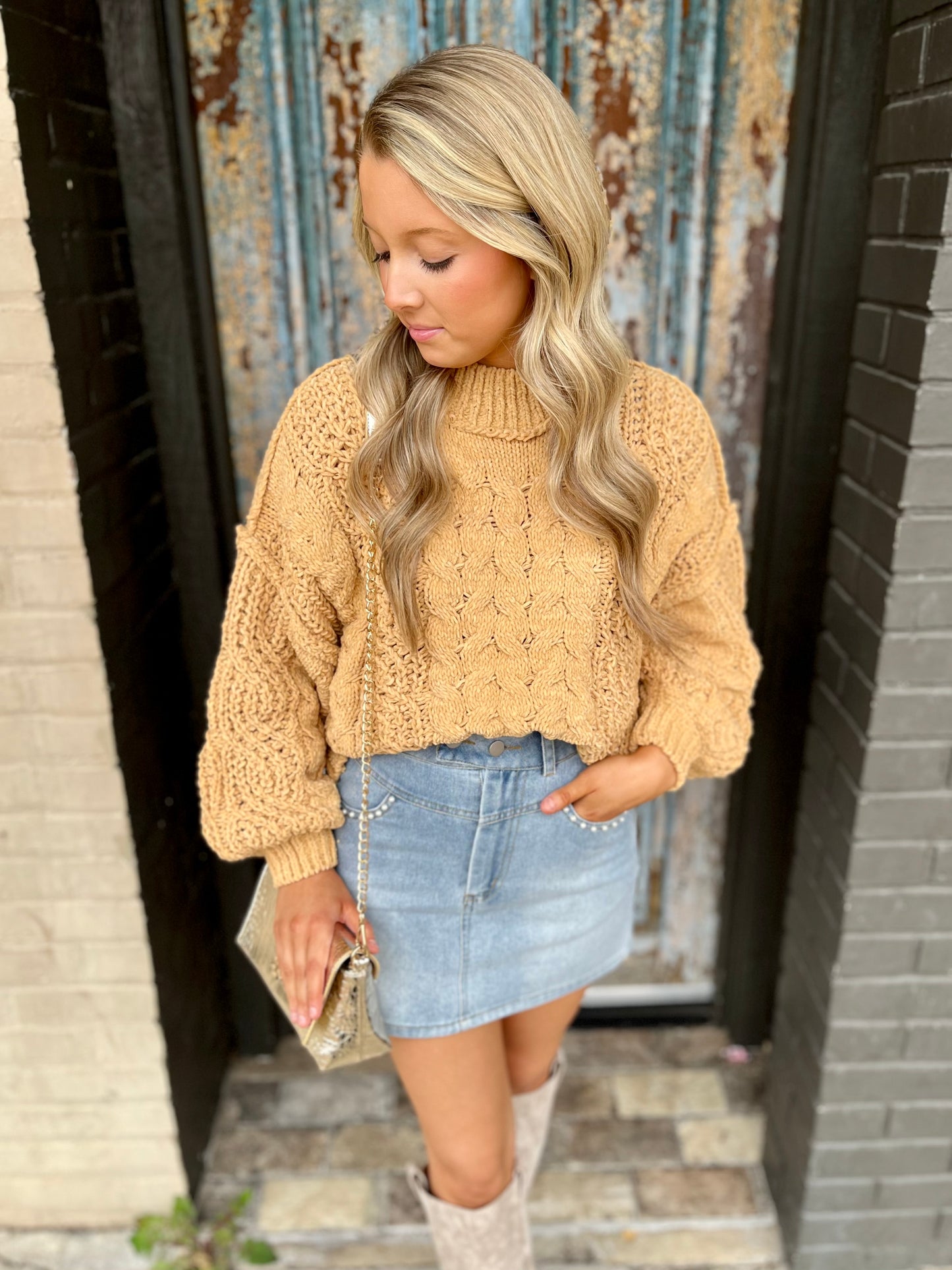 Pearl Pocket Skirt- Light