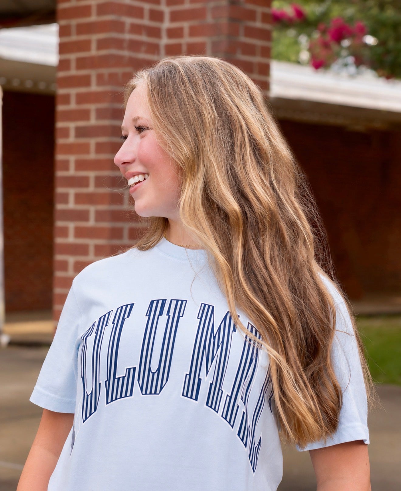 Lulu Mac Tee- Baby Blue/Stripes
