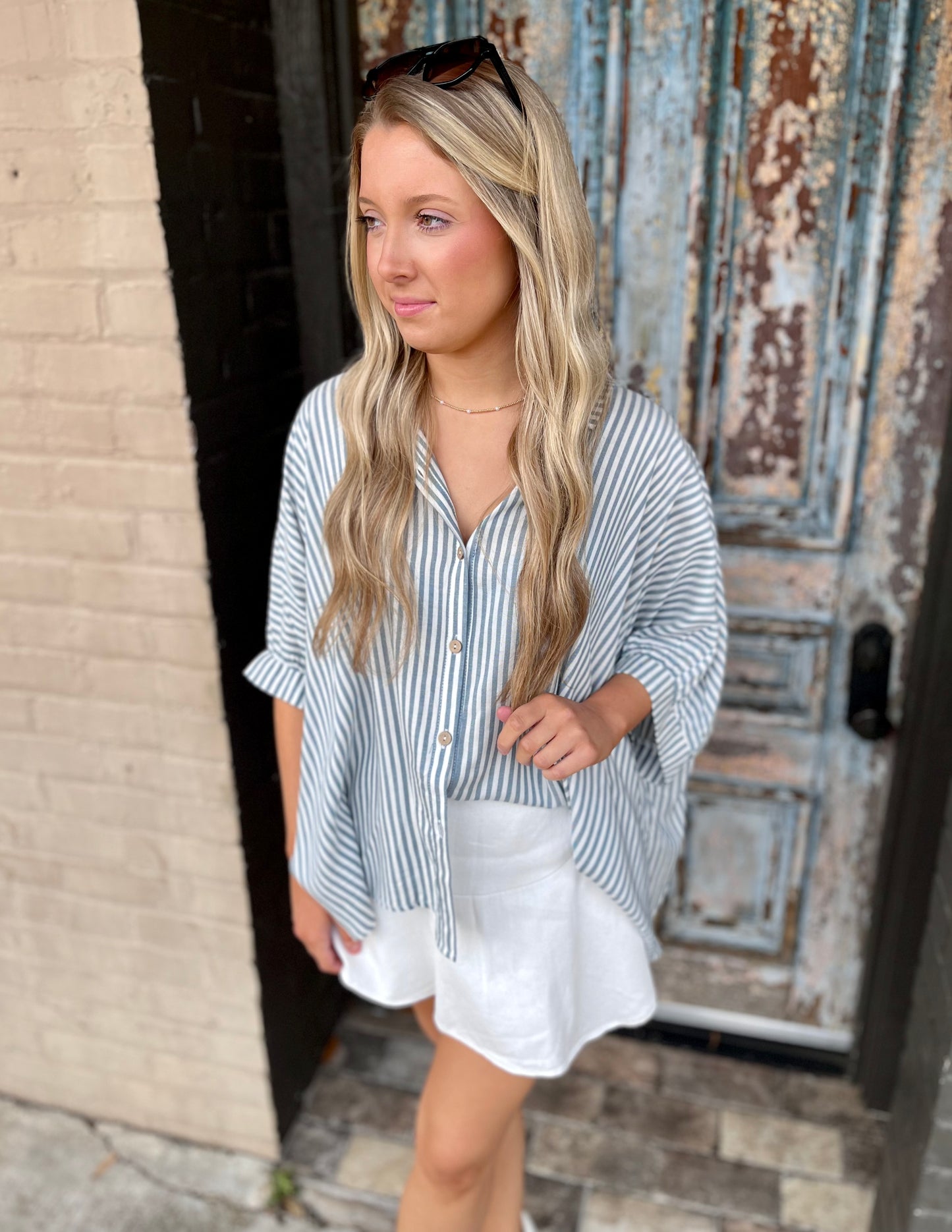 Denim Skort- White