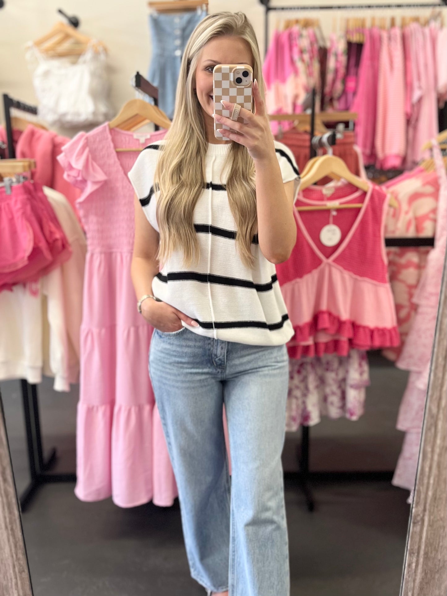 Stripe Sweater Top
