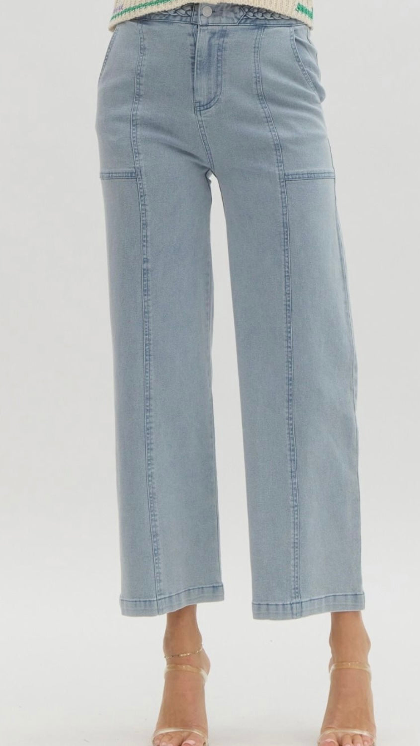 Braided Denim- Light Wash