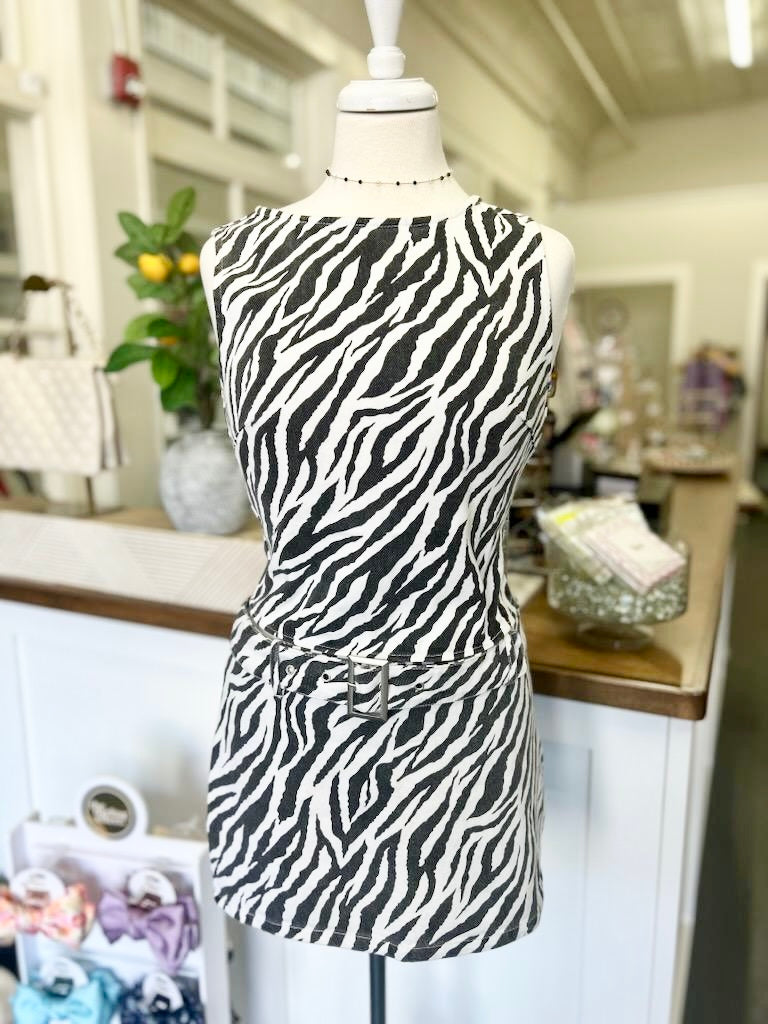 Zebra Print Skirt