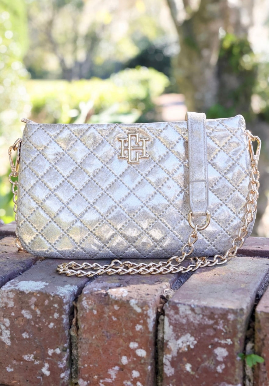 Livi Quilted Crossbody Champagne Pop