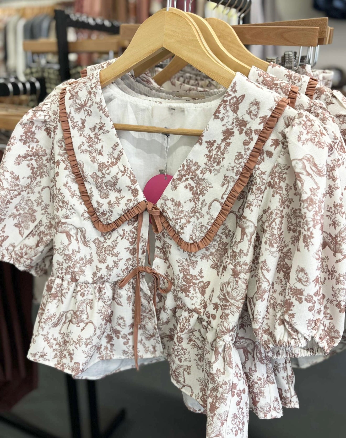 Toile Print Blouse