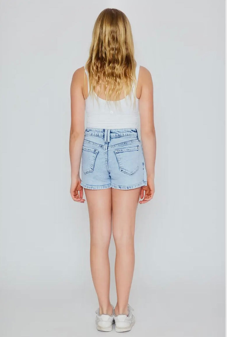 Girls KanCan Denim Skort- Light Wash
