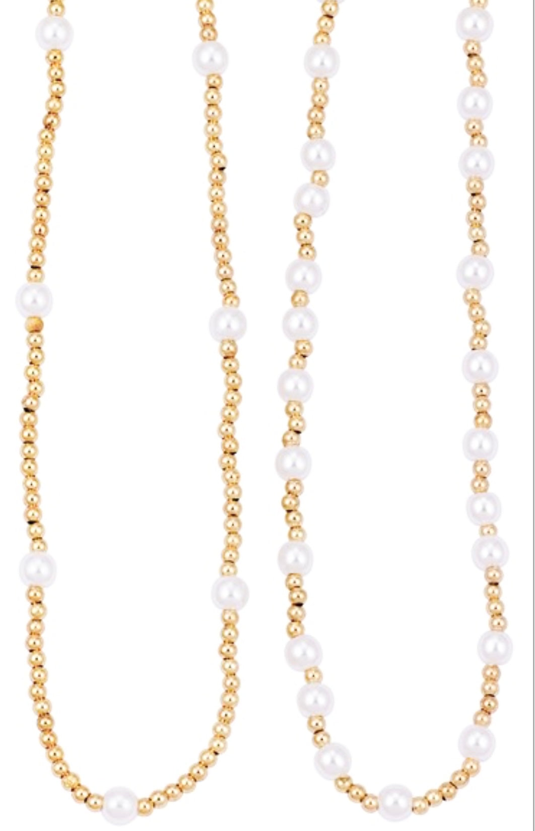 Inspired Gold and Pearl Necklace
