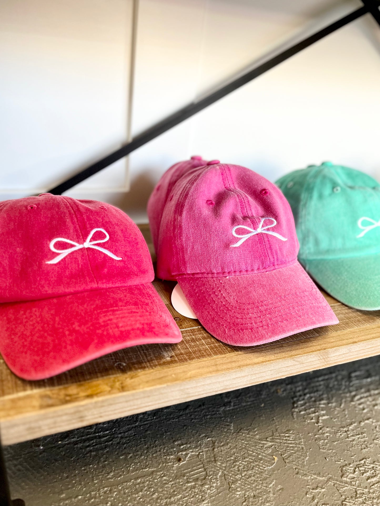 Embroidered Bow Hats