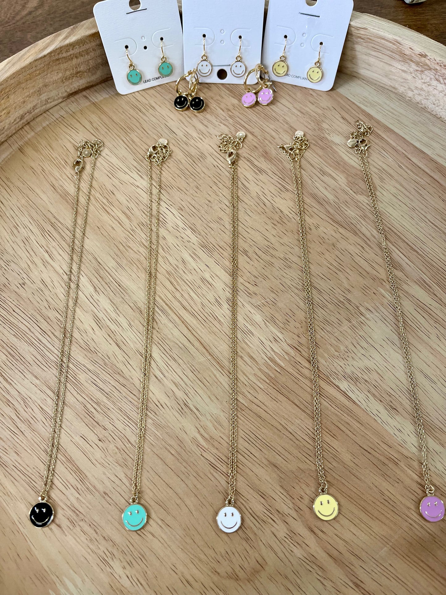 Smiley Necklaces- 5 Colors