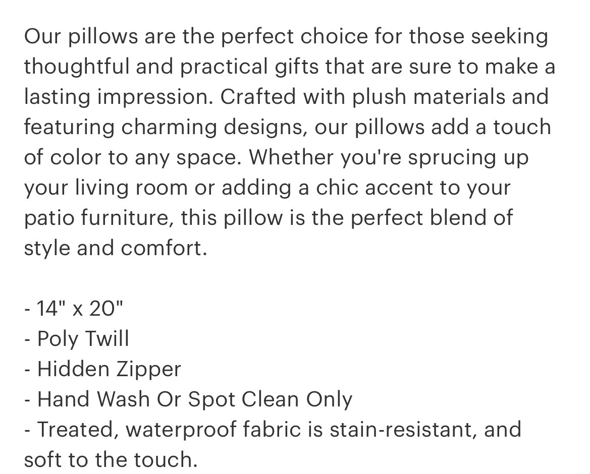 Mia Indoor/Outdoor Pillow- Citrus Pink