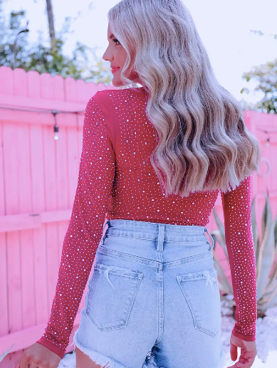 The Jemma Bodysuit- Hot Pink