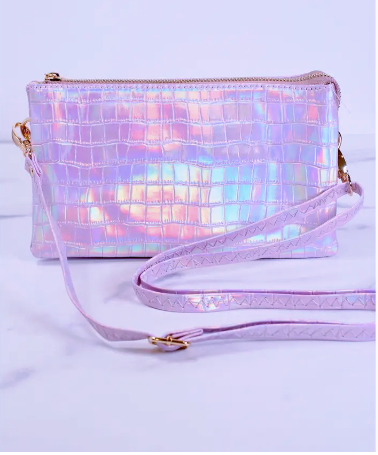 Lizzie Custom Collection Crossbody Bag- Hologram