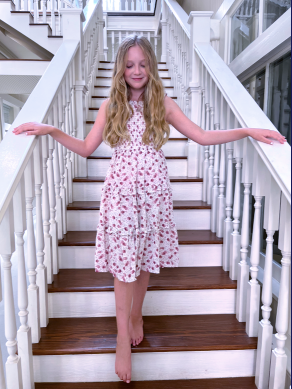 Girls Ruffle Dress- Pink