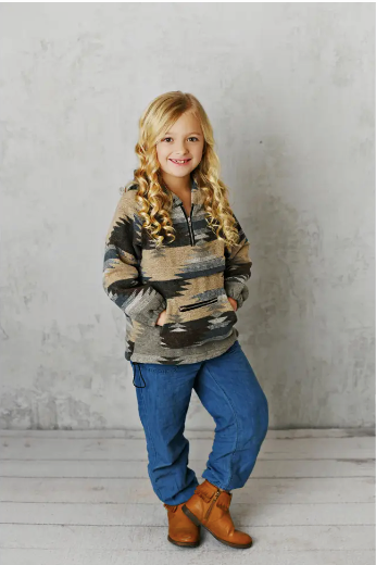 Girls Quarter Zip Hoodie