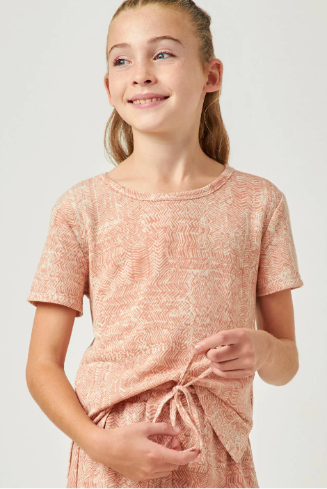 Girls ZigZag Set- Coral