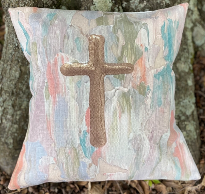 Multi-Color Cross Pillow