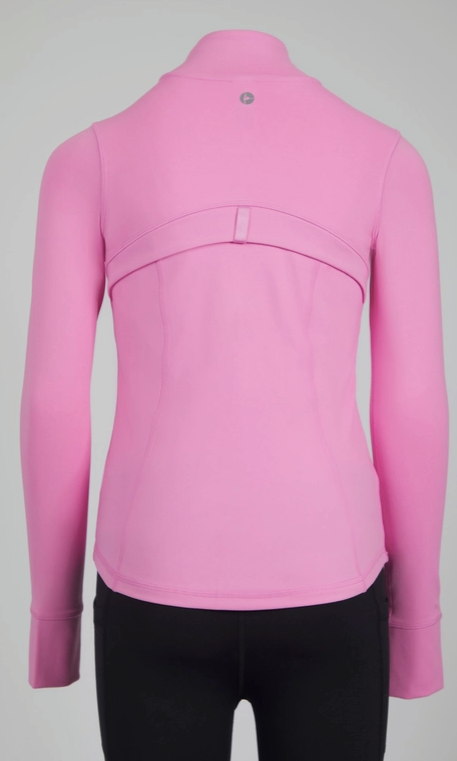 Girls Full Zip Active Jacket (SCUBA DUPE)- Pink