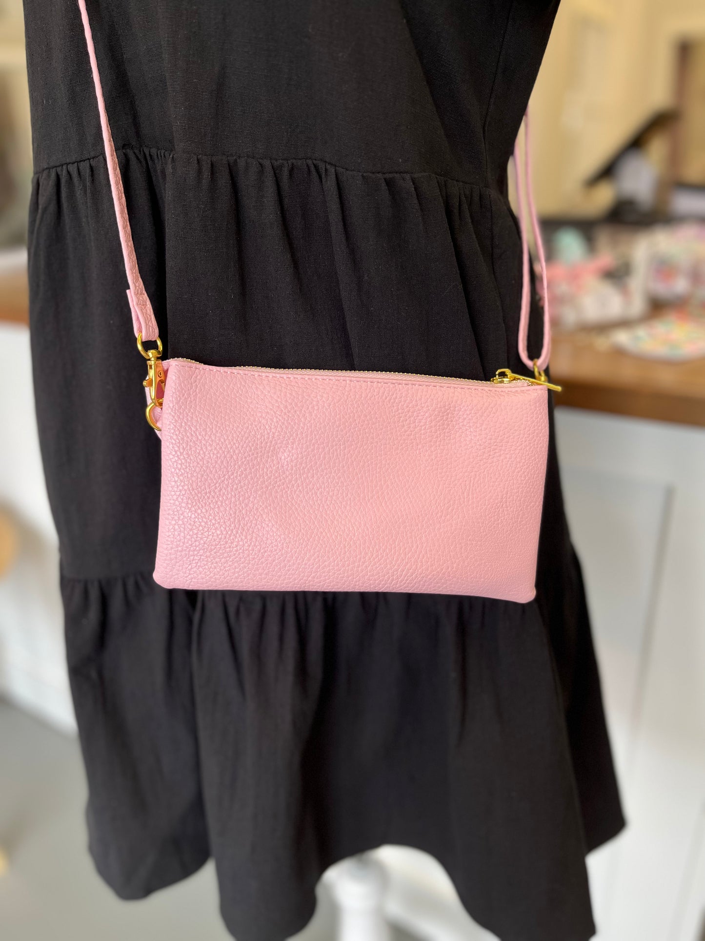 Lizzie Crossbody Bag- Light Pink
