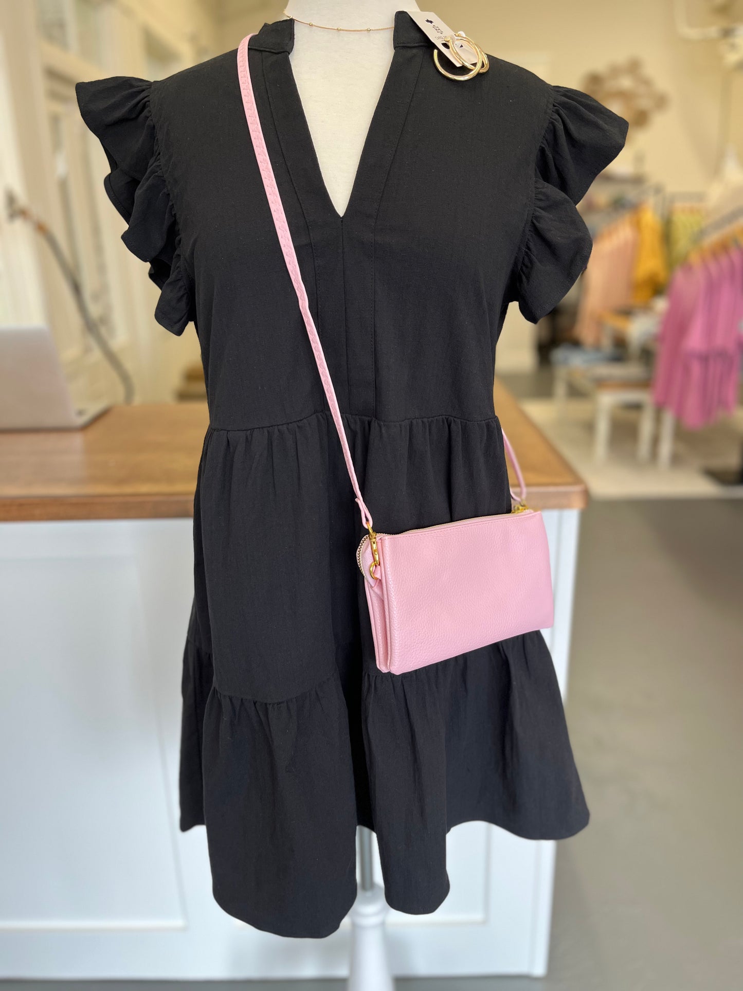 Lizzie Crossbody Bag- Light Pink