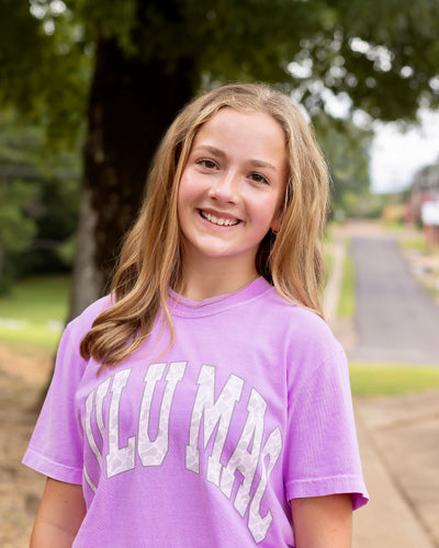 Lulu Mac Tee- Violet/Camo