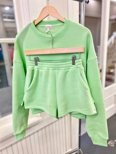 Sweat Shorts- Lime Green