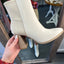 Leather Suede Bootie- Cream