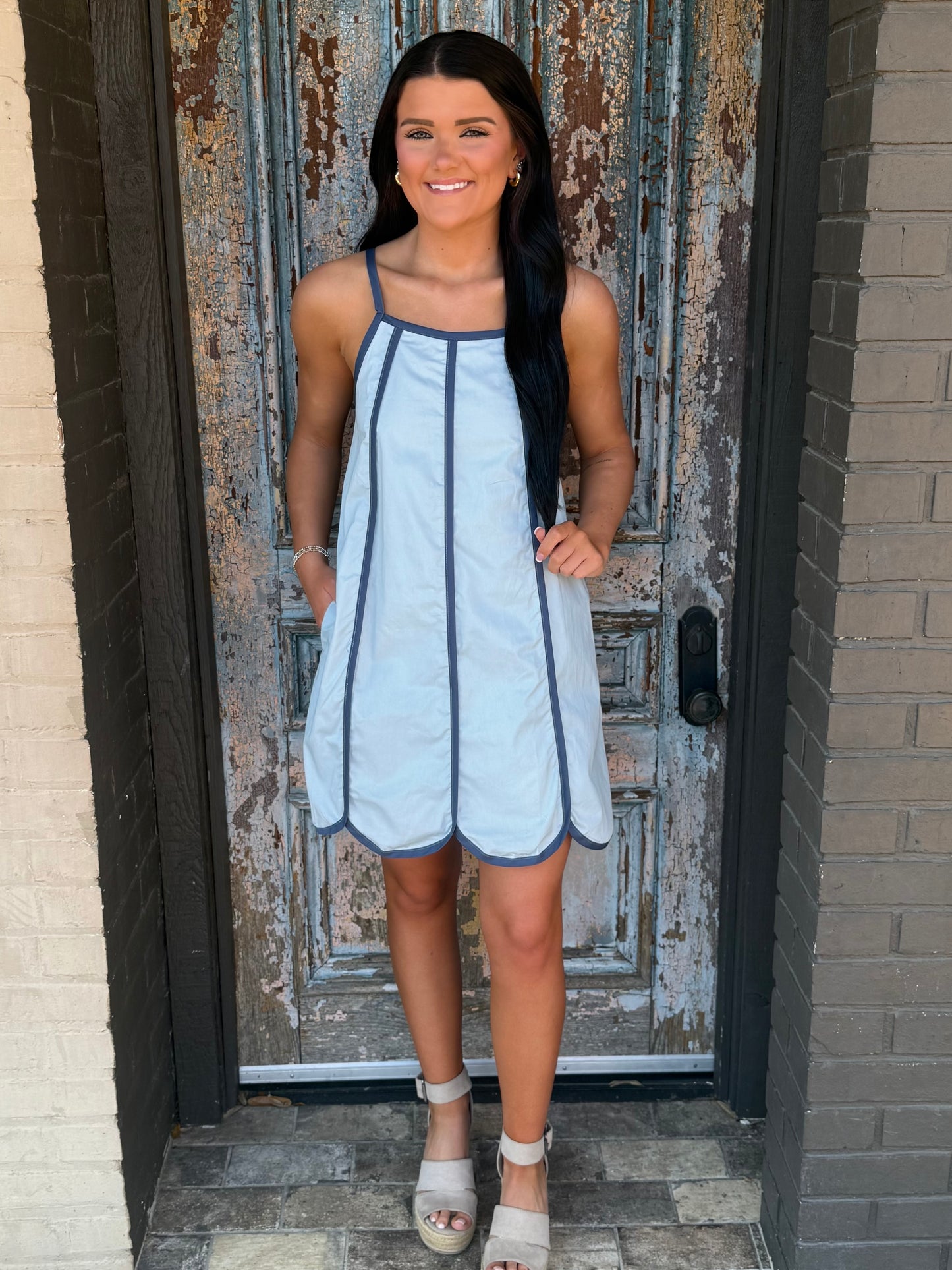 Millie Mini Dress- Blue