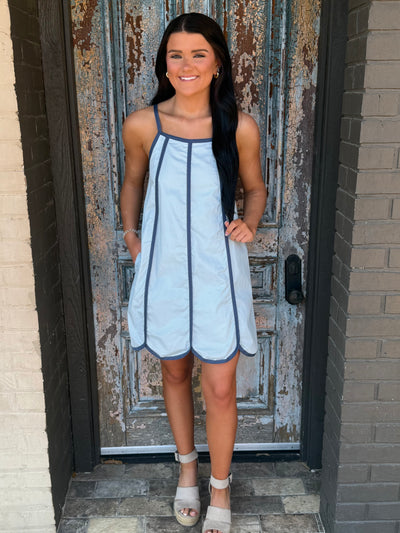 Millie Mini Dress- Blue