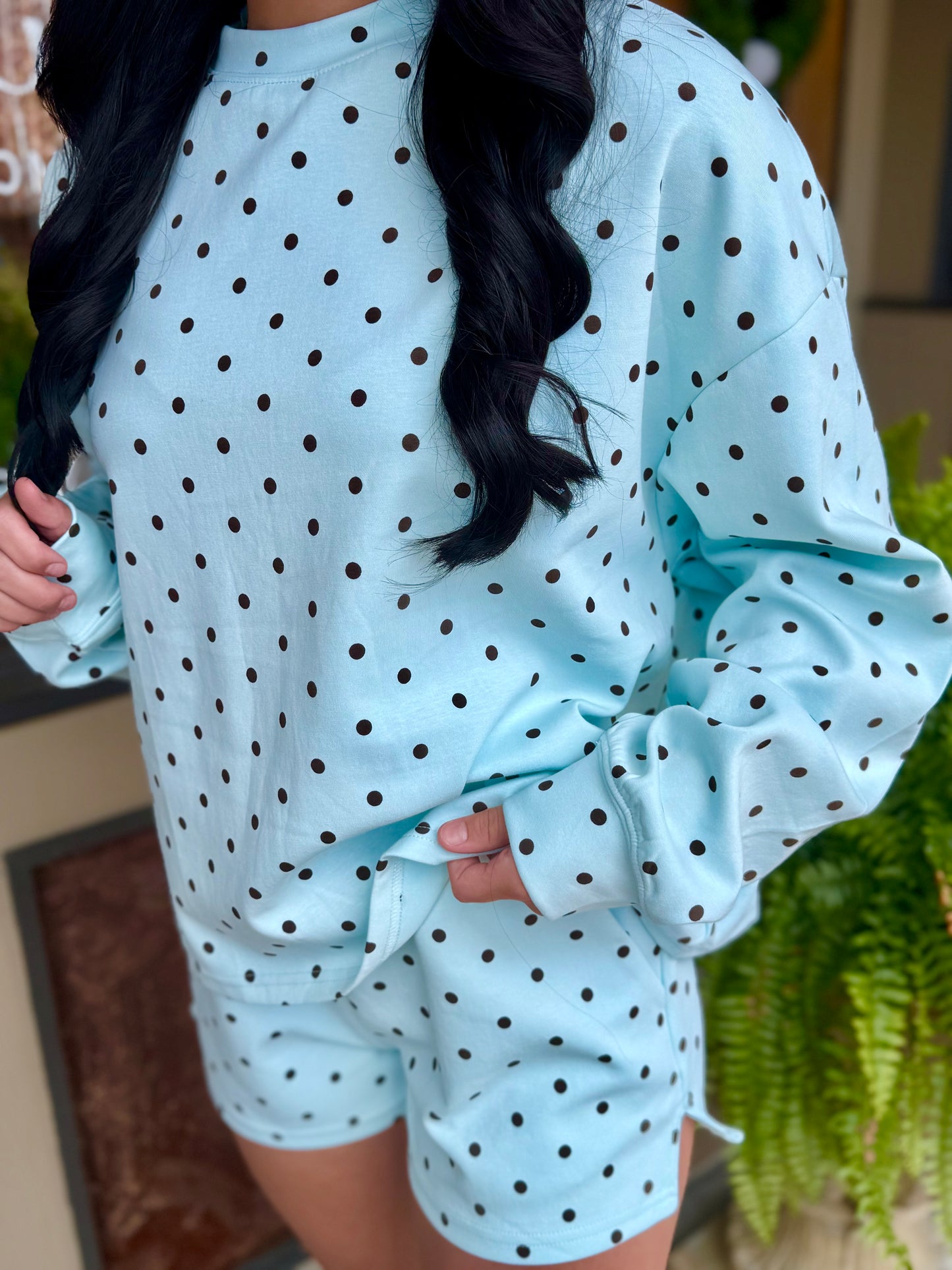 Polka Dot Set- Baby Blue
