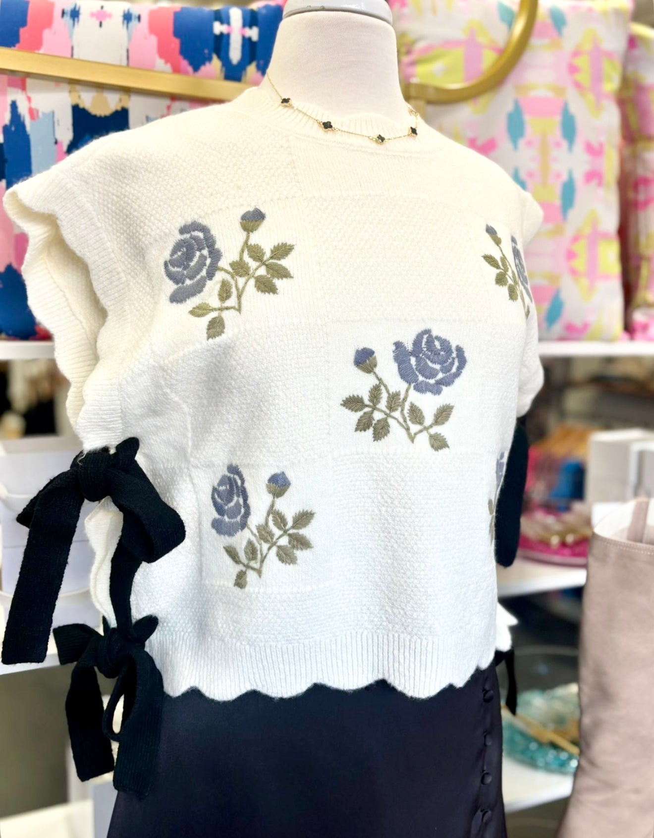 Bound in Bloom Top- Cream