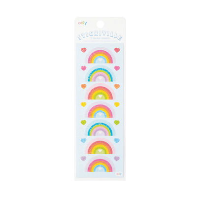stickiville rainbow love stickers - holographic