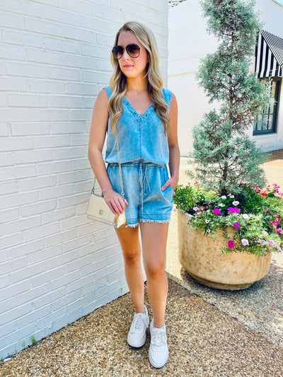 Missy Denim Romper